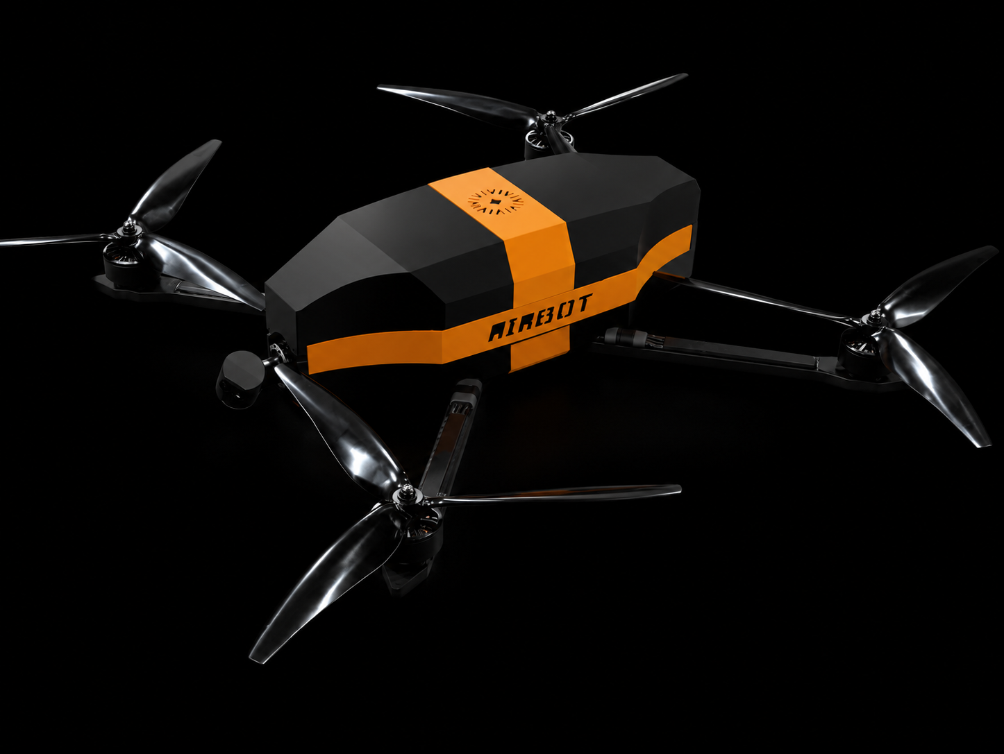 AIRBOT autonomous solar plant inspection UAV — quadcopter drone with dual thermal and visual imaging payload