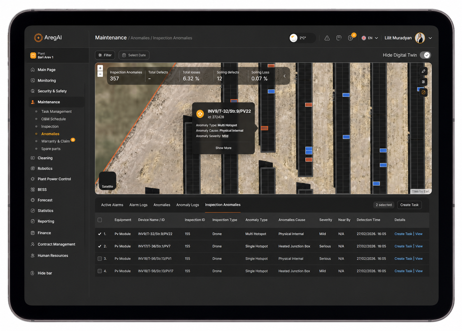 Scada Rack Solar AI-Powered Solar SCADA System | Areg.AI